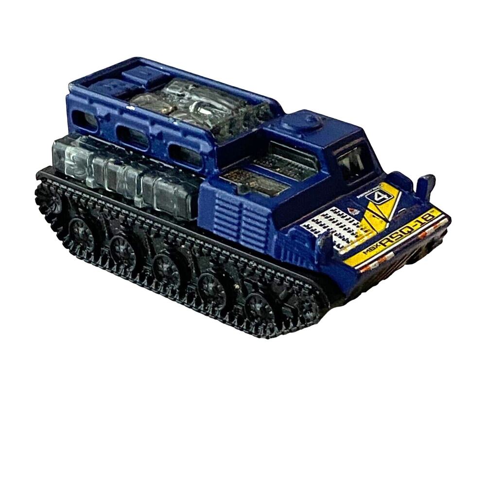 Mattel Matchbox RSQ18 Tank 6/20 Diecast Car 44/100 MBX Rescue 2017 Blue